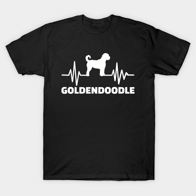 Heartbeat Goldendoodle T-Shirt by Designzz
